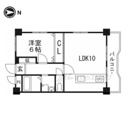 タウンハイツ南茨木2号館の物件間取画像